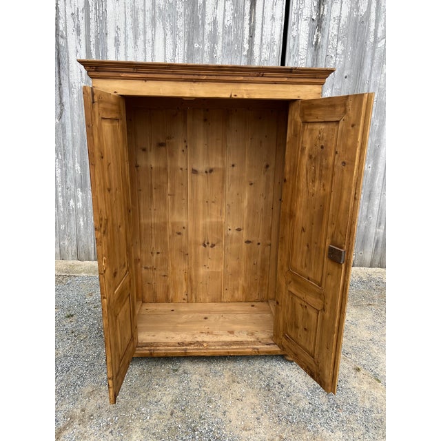 Brown Early 20th Century Swedish Pine Armoire For Sale - Image 8 of 9