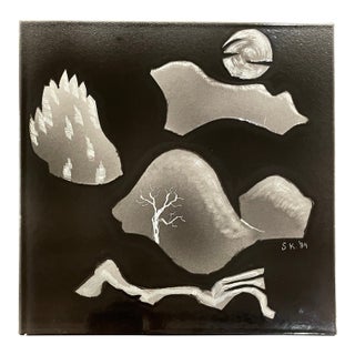 1989 Steve Krauss Mid Century Modern Style Enamel For Sale