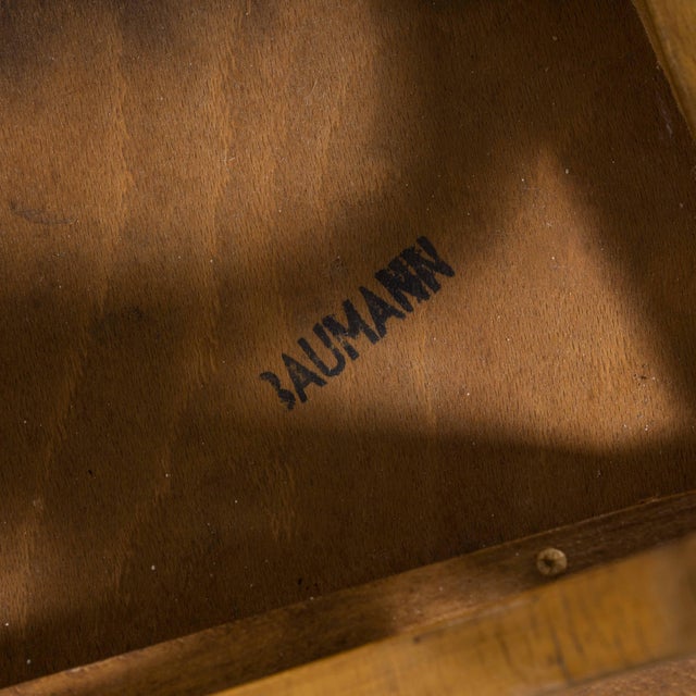 French Honey Beech Bentwood Dining Chairs from Baumann, 1950s, Set of 4 For Sale - Image 15 of 17