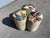 Pair of Designer Poufs, Stools, Ottomans, Patchwork Fabric, Italy, Picasso For Sale - Image 13 of 15