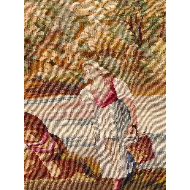Antique French Aubusson Tapestry, 1890s For Sale - Image 5 of 17