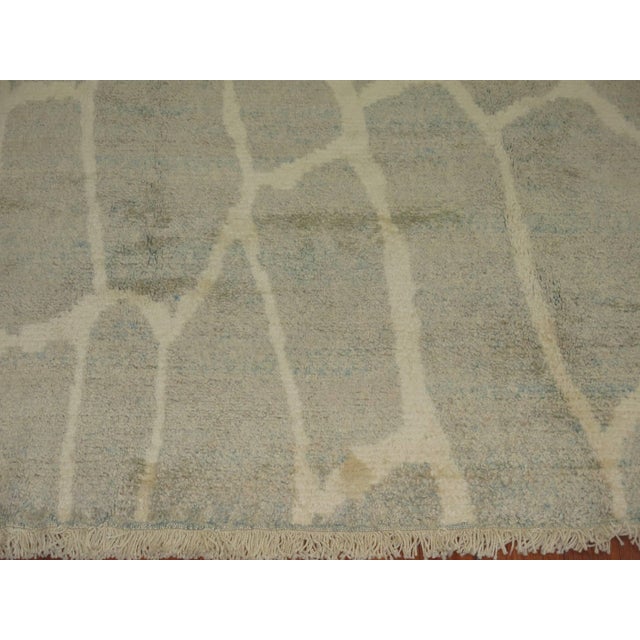 Traditional Gray Turkish Modernist Square Rug For Sale - Image 3 of 6