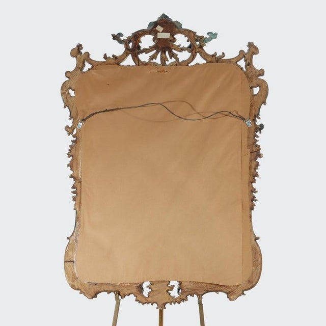 Large 54" French Niccolini Louis XIV Style Polychromed Mirror Signed 20thC For Sale - Image 15 of 15