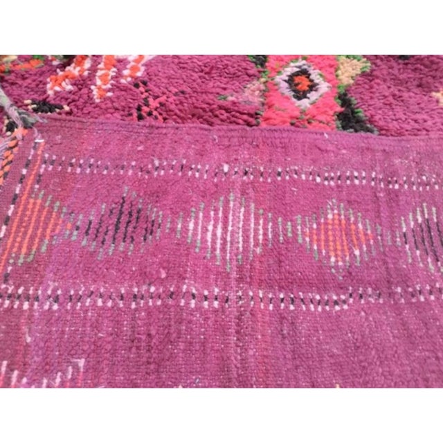 Vintage Moroccan Boujaad Berber Rug in Purple Wool, 1980s For Sale - Image 4 of 8