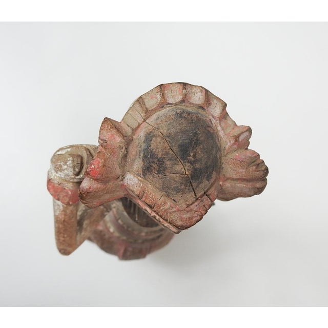 Wood Late 19th Century Hand Carved Sculpture Southeast Asia Figure For Sale - Image 7 of 8