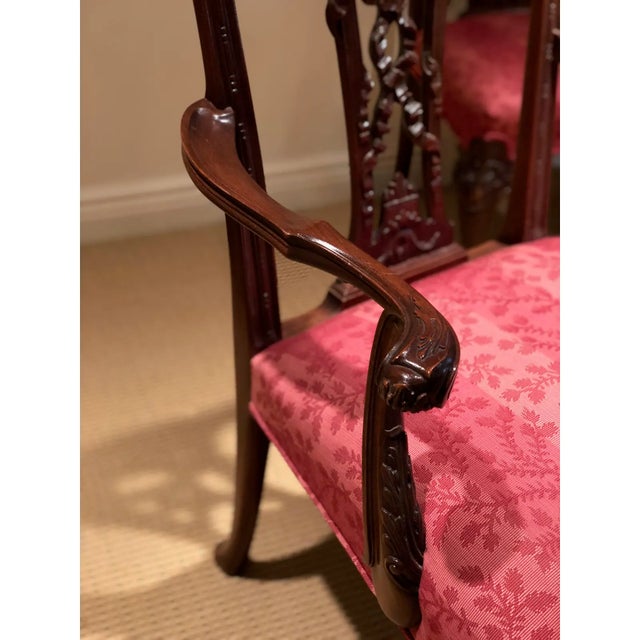 Early 20th Century Vintage George II Style Mahogany Dining Chairs - Set of 10 For Sale - Image 9 of 9
