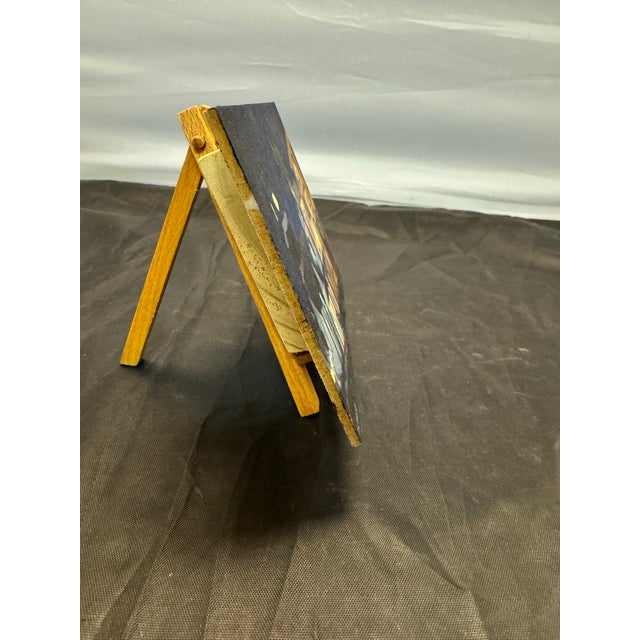 Black Sharon McGauley Original Signed Oil Painting "Captain Tony's" Tiny Painting Project For Sale - Image 8 of 9