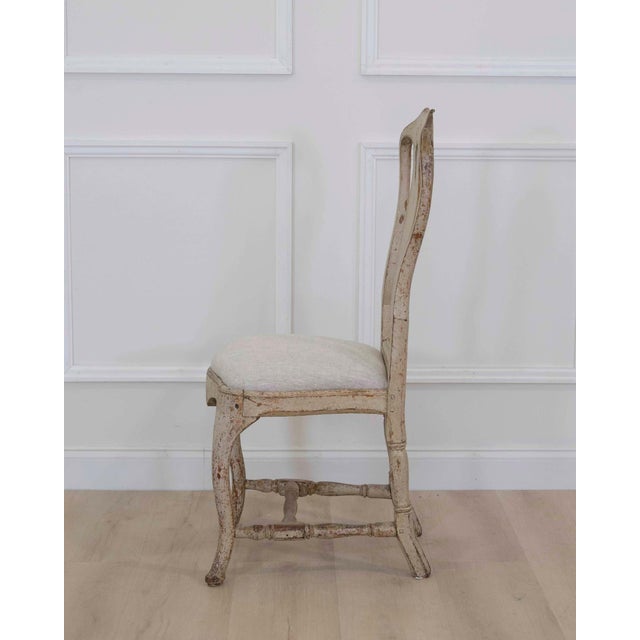 18th Century Swedish 18th Century Rococo Painted Chair For Sale - Image 5 of 6