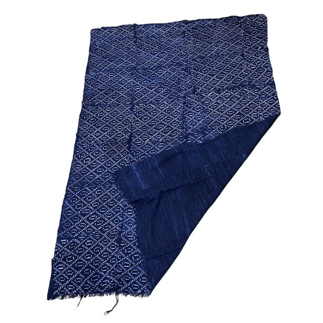 Superb Dogon Mali indigo Cloth Fabric with very fine weaving which was Hand Woven, and Hand Dyed by the men and women of...