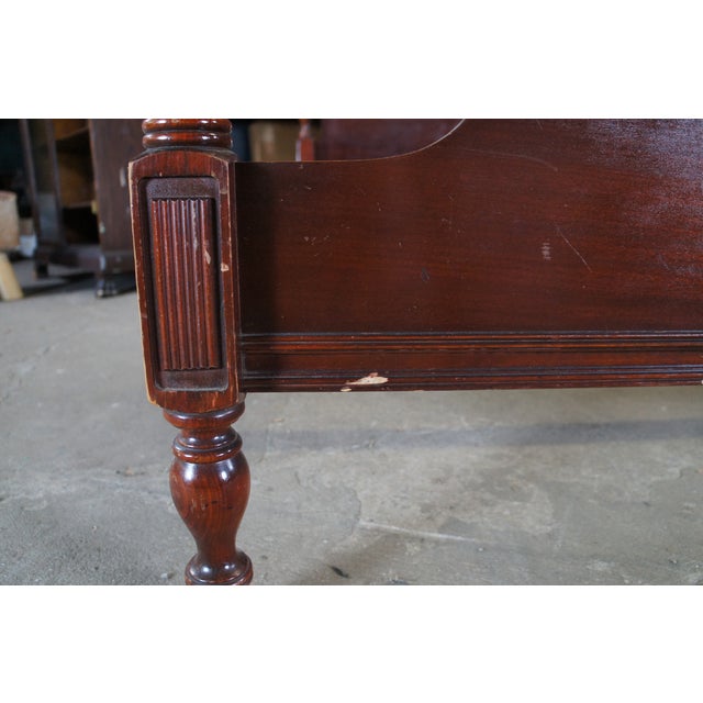Mid Century Georgian Style Mahogany Double Full Size Four Post Poster Bed For Sale - Image 11 of 13