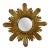 Mid 20th Century Large 18" Bright Gold Italian Giltwood Sunburst Wall Mirror For Sale