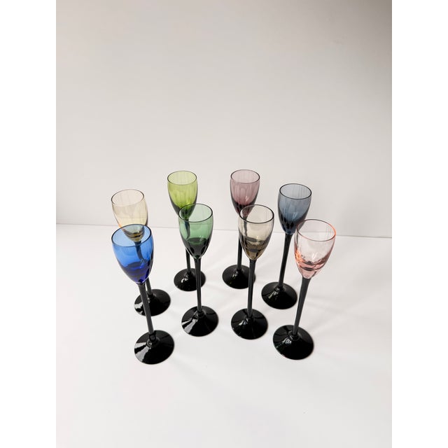 Vintage Mid Century Modern Cordial Glasses For Sale - Image 4 of 6