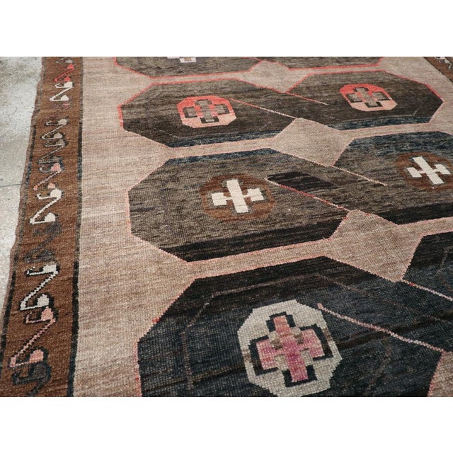 Mid 20th Century Galerie Shabab Collection Mid-20th Century Turkish Anatolian Wide Gallery Runner For Sale - Image 5 of 10