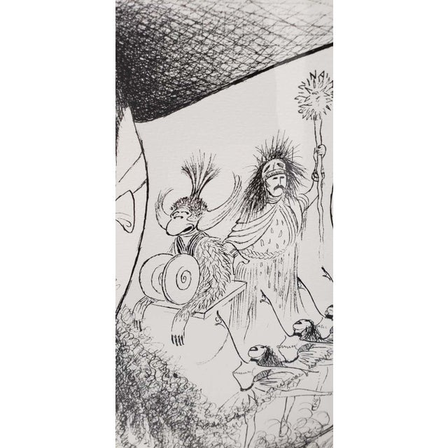 Al Hirschfeld "Phantom of the Opera" Hand Signed Lithograph Printers Proof, Circa 1988 For Sale - Image 9 of 9