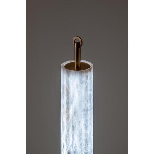 Roller Floor Lamp by United Alabaster For Sale - Image 10 of 11