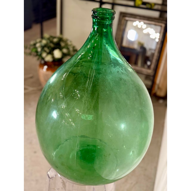 Early 20th Century Vintage French Dame Jeanne Demijohn Wine Bottle For Sale - Image 5 of 7