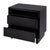 Mid-Century Modern Halmstad 24 in. W Wood Panel 2 Drawer Nightstand with Soft-Closing Drawers, Black For Sale - Image 3 of 8