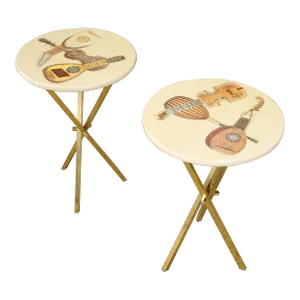Strumenti Musicali' Drinks / Side Tables by Piero Fornasetti, c 1970s, Signed