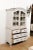 Swedish Rococo Style 19th Century Painted Vitrine with Glass Doors and Drawers For Sale - Image 10 of 12