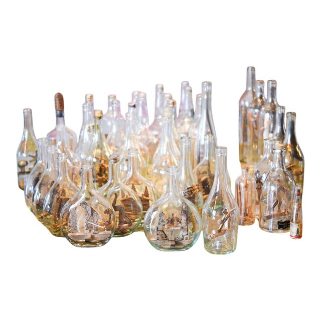 Bottles in Savoyard Folk Art, Set of 40 For Sale - Image 16 of 16