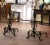 Bring dramatic Old World character to a large fireplace with this impressive three-piece set of antique andirons. Crafted...