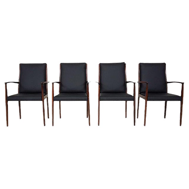 Danish Rosewood Dining Chairs, 1950s, Set of 4 For Sale