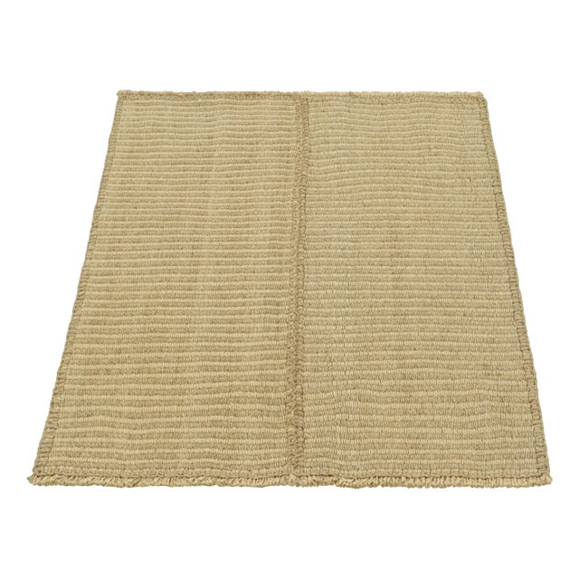 Rug & Kilim’s Contemporary Kilim With Textural Beige and Brown Stripes For Sale In New York - Image 6 of 6