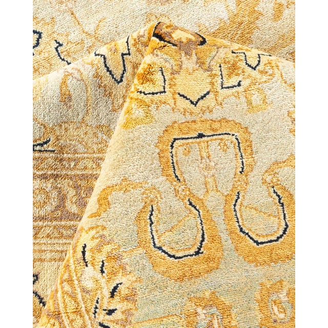 Textile Eclectic, One-of-a-Kind Hand-Knotted Area Rug - Light Blue, 7' 10" x 10' 6" For Sale - Image 7 of 8