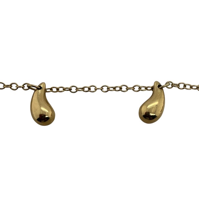 Modern Late 20th Century Elsa Peretti Tiffany & Co. 18k Gold Tear Drop Necklace For Sale - Image 3 of 3