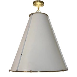 Regina Andrew Modern White and Gold French Maid Chandelier For Sale