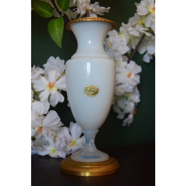 1920s French Opaline Bulle De Savon Cristal De Sèvres Vase With Gilt Bronze Mounts, C. 1920s–30s For Sale - Image 5 of 6