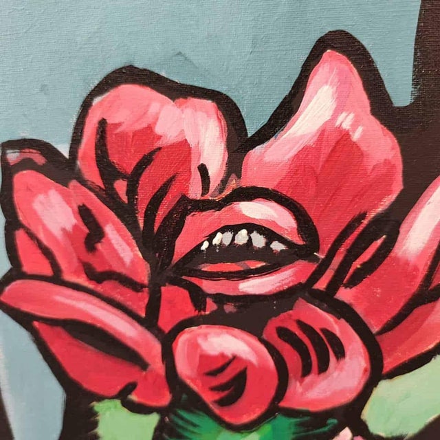 Max Hamlet, Animal Heads, 1995, Acrylic Painting on Canvas, Framed For Sale - Image 6 of 15