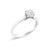 Contemporary 14K White Gold 7/8 Cttw Lab Grown Diamond Solitaire Cathedral Style Engagement Ring (F-G Color, VS1-VS2 Clarity) - Size 10 For Sale - Image 3 of 6