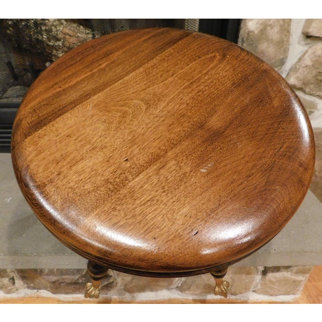 Victorian Antique Victorian Melvin Bancroft Co. Swivel Piano Stool Lowell Ma Circa 1890 For Sale - Image 3 of 11