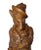 Black Forest, carved wood, whip designed in the shape of a dog wearing a hat and glass eyes. Attached to the back is a...