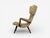 Wood Danish Cabinetmaker, Wingback Chair, Beech, Fabric, Denmark, 1950s For Sale - Image 7 of 10