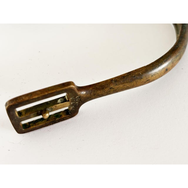 1900 - 1909 Antique Brass Cavalry Spurs, a Single For Sale - Image 5 of 10