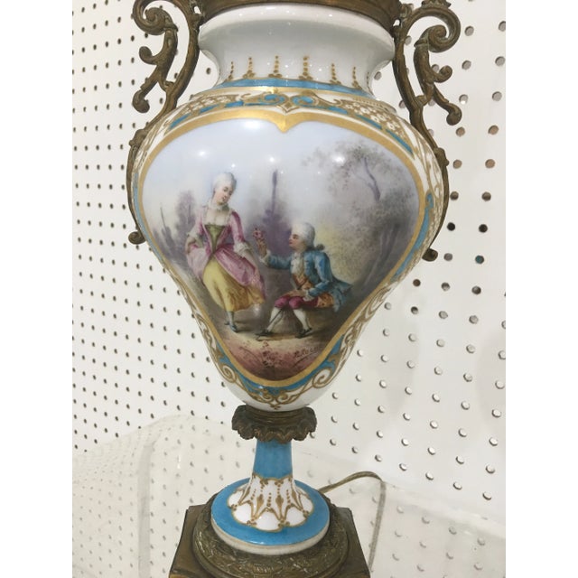 French Antique Serves Lamp For Sale - Image 3 of 9