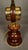 English Mid 20th Century Large Brass & Mahogany Nautical Desk Lamp With Clock and Barometer Swivel Head For Sale - Image 3 of 15
