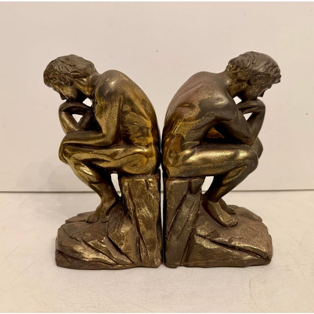 The Thinker Bookends For Sale - Image 9 of 10