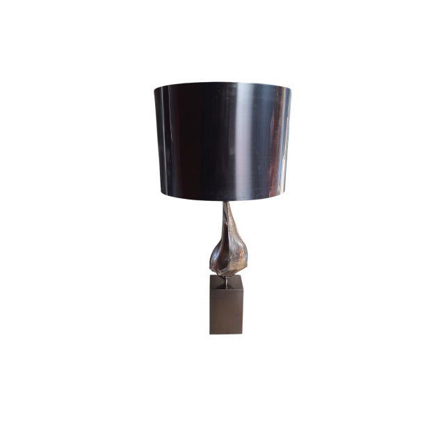 Bronze Seashell Lamp from Maison Charles, 1960s For Sale - Image 3 of 11