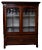 Large Victorian Gothic Rosewood and Glass Bookcase, 1880s For Sale