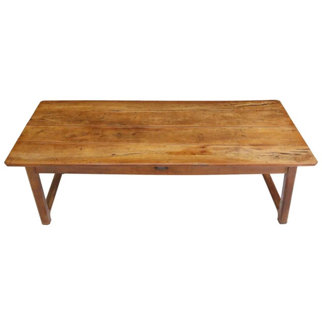Antique French Provincial Fruitwood Farmhouse Table For Sale - Image 4 of 12