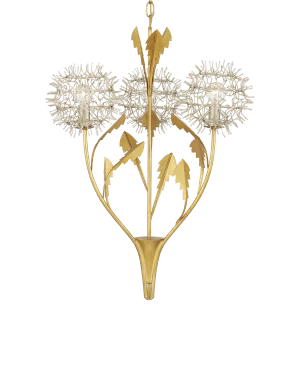 Currey & Company Dandelion Silver & Gold Pendant