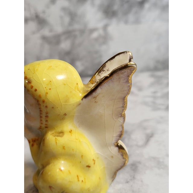 Mid-Century Modern 1920s L E Smith Ceramic Angel Figurine For Sale - Image 3 of 12