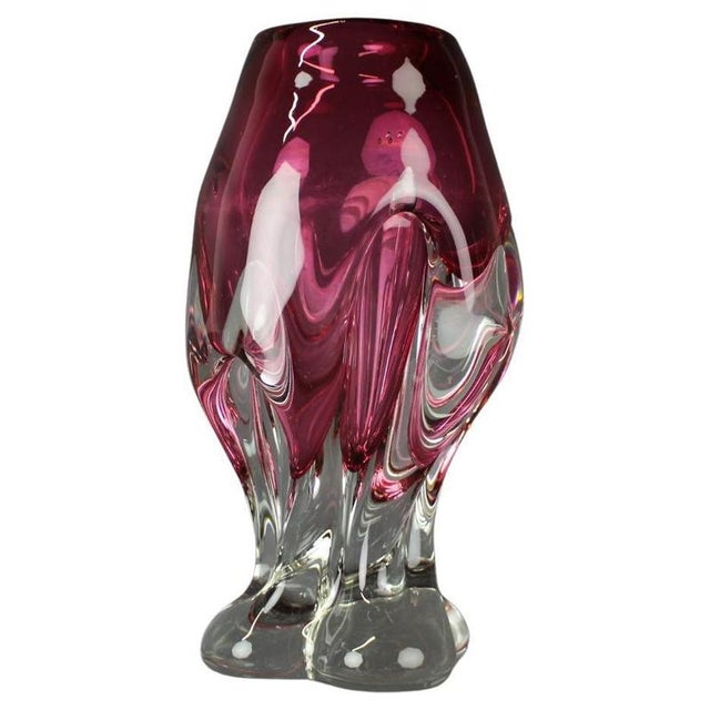 Czechoslovakian Bohemian Art Glass Vase by Josef Hospodka, 1960s For Sale - Image 6 of 6