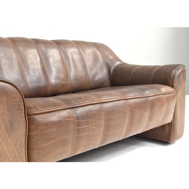 Brown DS-44 2-Seater Sofa in Tan Buffalo Leather from de Sede, Switzerland, 1970s For Sale - Image 8 of 18