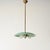 Fontana Arte Chandelier in Turquoise Glass, Brass and Murano Glass, Italy, 1950s For Sale - Image 9 of 15