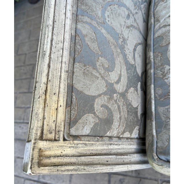 Theodore Alexander Evanna Bergere Style Upholstered Accent Chair For Sale - Image 12 of 14