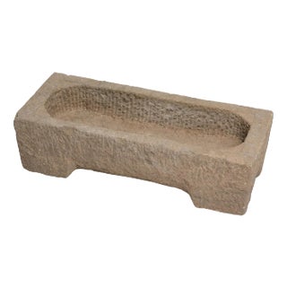 Footed Chinese Stone Water Trough, c. 1900 For Sale